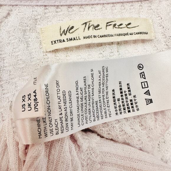 FREE PEOPLE Slouchy V-Neck White Top / Great Beach Swim Top Cover Up – XS/S - Picture 10 of 11